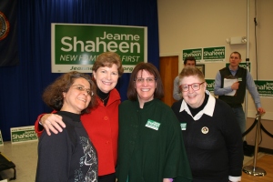 picture of NOW PAC Feminist Field Force with Senator Jeanne Shaheen