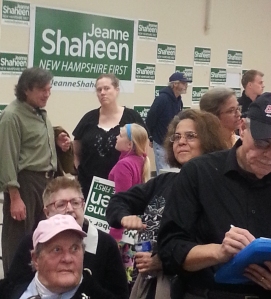 Waiting inside the IBEW Hall in Concord NH to hear Senators Shaheen & Warren 2014-10-25 13.13.51